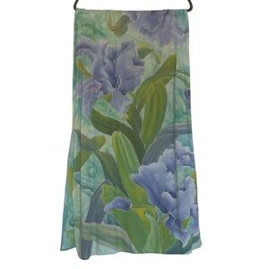 Serendipity Maui Shades of Green/ Purple Handmade Scarf/Shawl